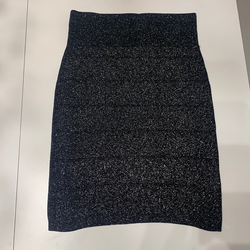 Rock & Republic Black and Silver Skirt Size Small